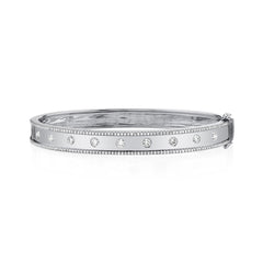 0.97ct 14k White Gold Diamond Bangle