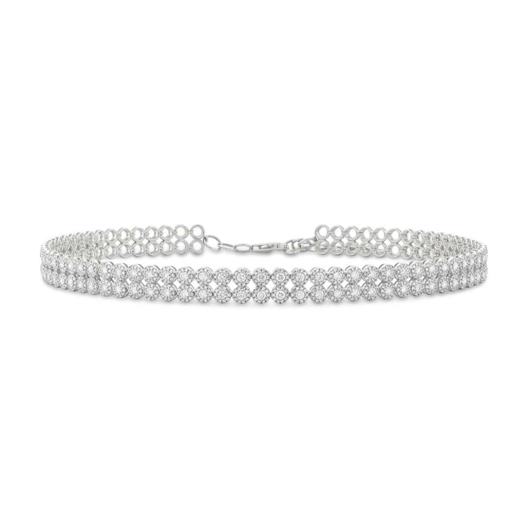 4.65ct 14k White Gold Diamond Choker Necklace