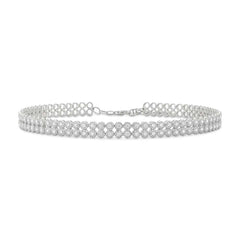 4.65ct 14k White Gold Diamond Choker Necklace