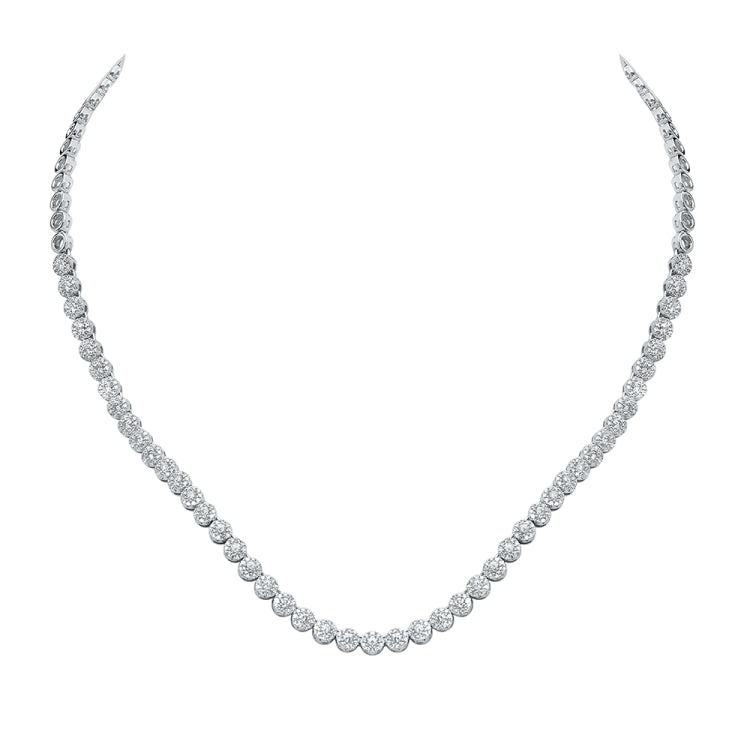 3.10ct 14k White Gold Diamond Necklace