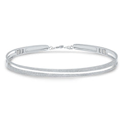 1.91ct 14k White Gold Diamond Pave Choker Necklace