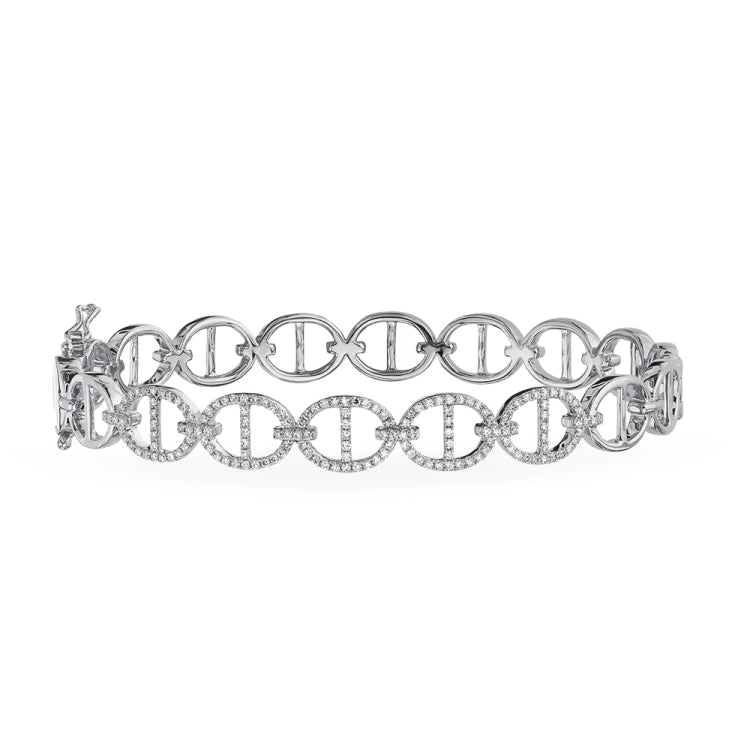 0.45ct 14k White Gold Diamond Bangle