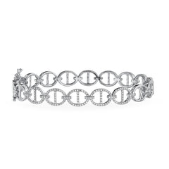 0.45ct 14k White Gold Diamond Bangle