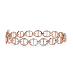 0.45ct 14k Rose Gold Diamond Bangle