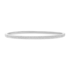 0.52ct 14k White Gold Diamond Pave Bangle