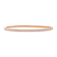 0.52ct 14k Rose Gold Diamond Pave Bangle