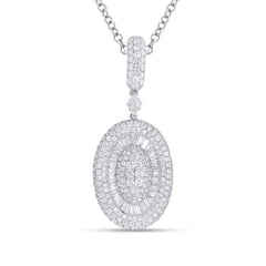 3.84ct 18k White Gold Diamond Pendant