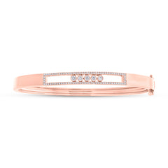 0.42ct 14k Rose Gold Diamond Slider Bangle