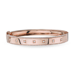 0.55ct 14k Rose Gold Diamond Bangle
