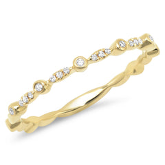 0.06ct 14k Yellow Gold Diamond Lady's Band