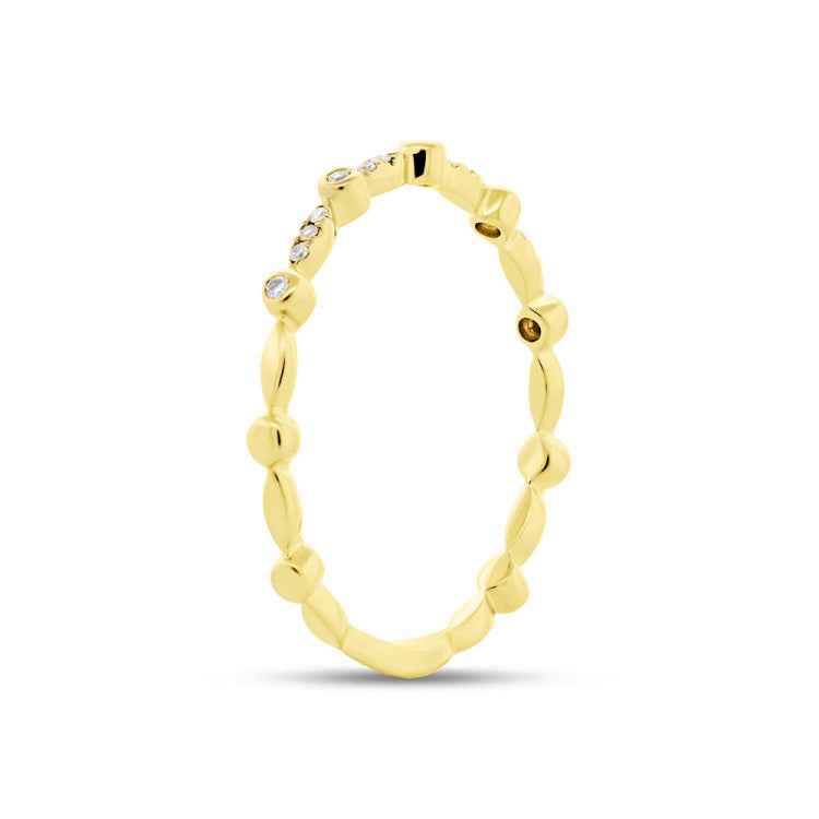 0.06ct 14k Yellow Gold Diamond Lady's Band