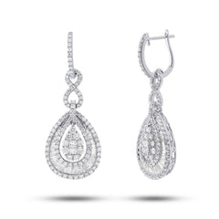 3.83ct 18k White Gold Diamond Lady's Earring