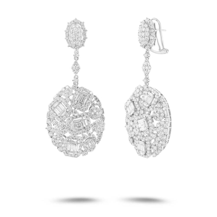 7.05ct 18k White Gold Diamond Earring