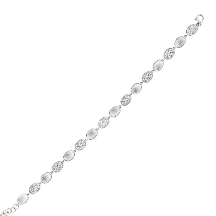 0.46ct 14k White Gold Diamond Pave Bracelet