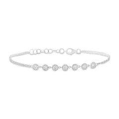 0.66ct 14k White Gold Diamond Bracelet