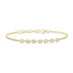 0.66ct 14k Yellow Gold Diamond Bracelet