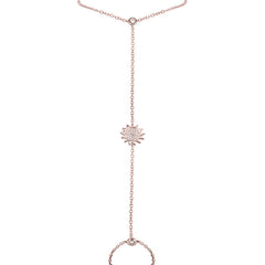 0.15ct 14k Rose Gold Diamond Sun Bracelet