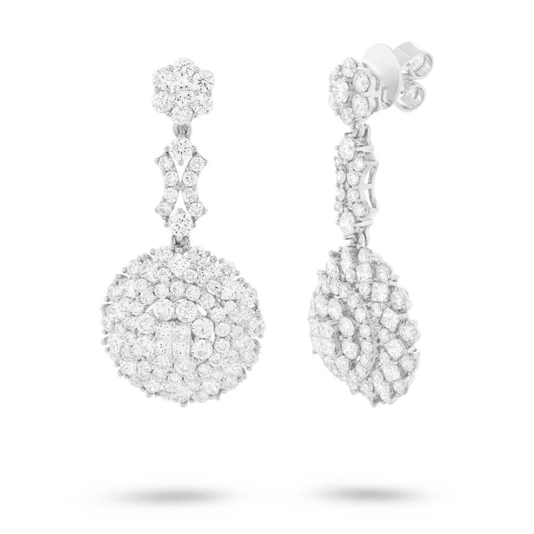 5.02ct 18k White Gold Diamond Earring