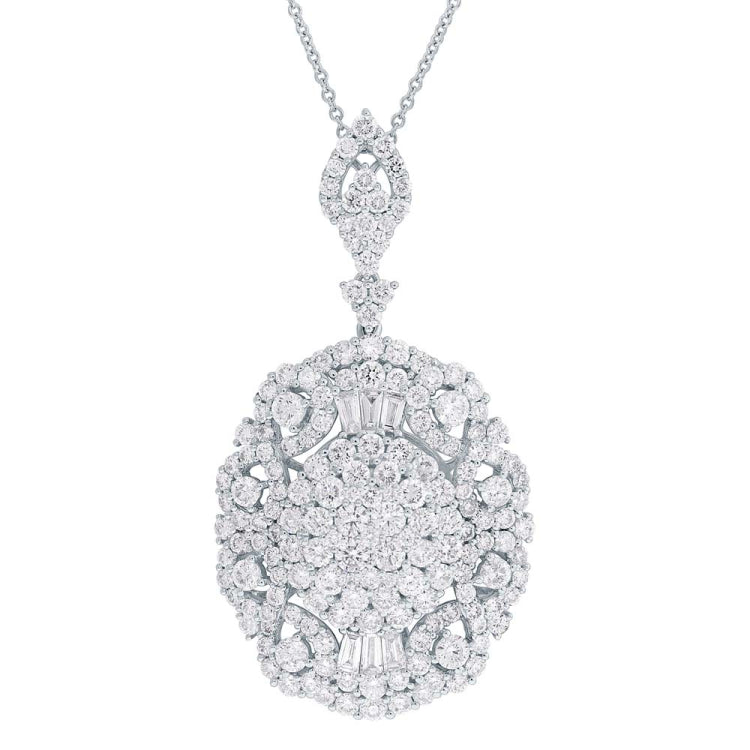4.28ct 18k White Gold Diamond Lady's Pendant