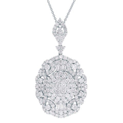 4.28ct 18k White Gold Diamond Lady's Pendant