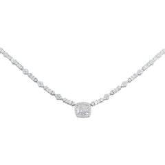 5.23ct 18k White Gold Diamond Necklace