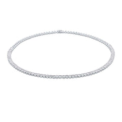 5.15ct 18k White Gold Diamond Baguette Necklace