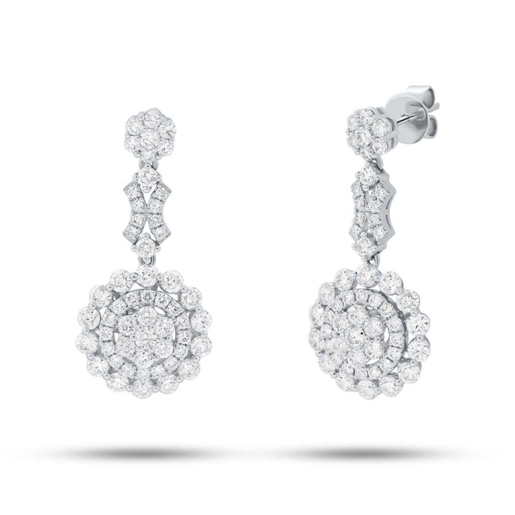 3.30ct 18k White Gold Diamond Earring