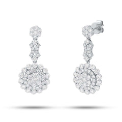 3.30ct 18k White Gold Diamond Earring