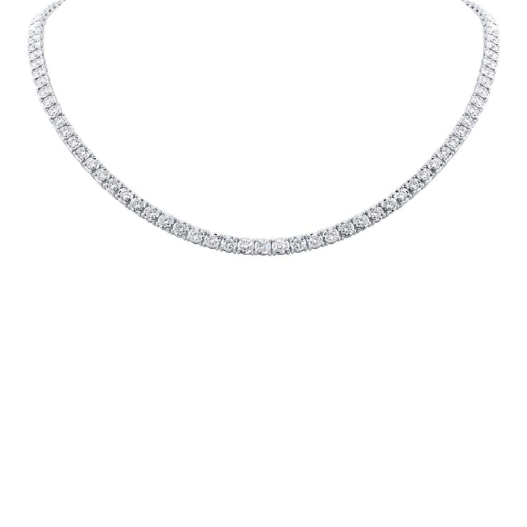 4.71ct 14k White Gold Diamond Tennis Necklace