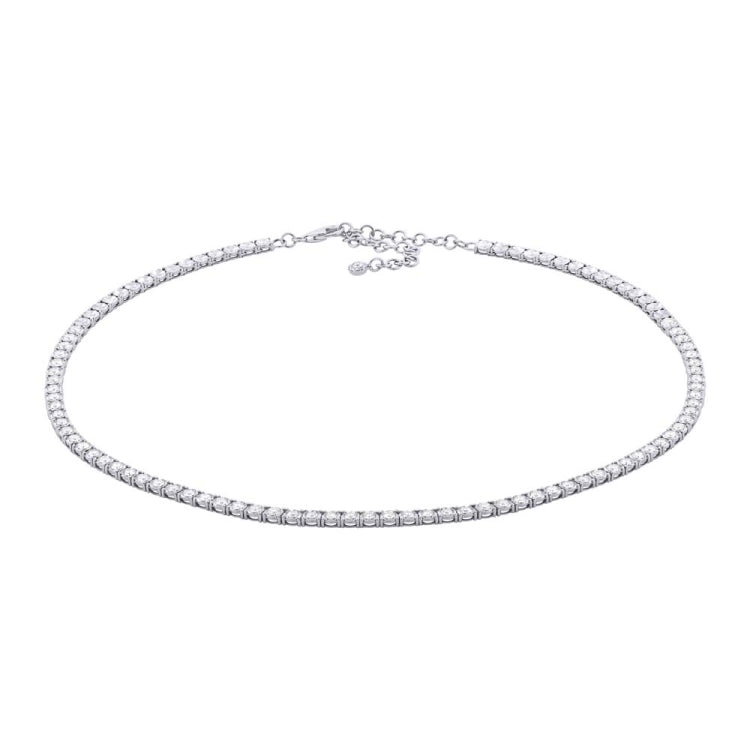 4.71ct 14k White Gold Diamond Tennis Necklace