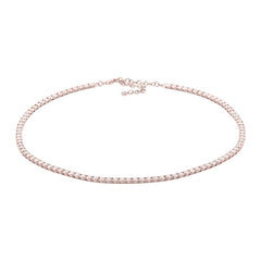 4.71ct 14k Rose Gold Diamond Tennis Necklace