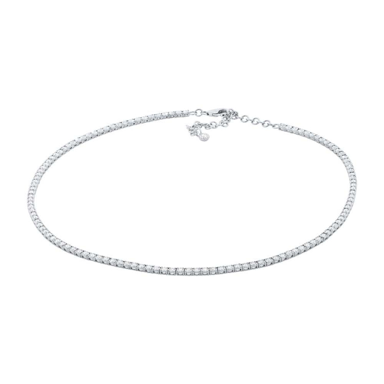2.49ct 14k White Gold Diamond Tennis Necklace