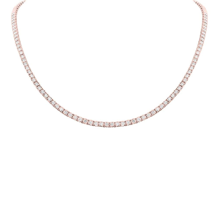 2.49ct 14k Yellow Gold Diamond Tennis Necklace
