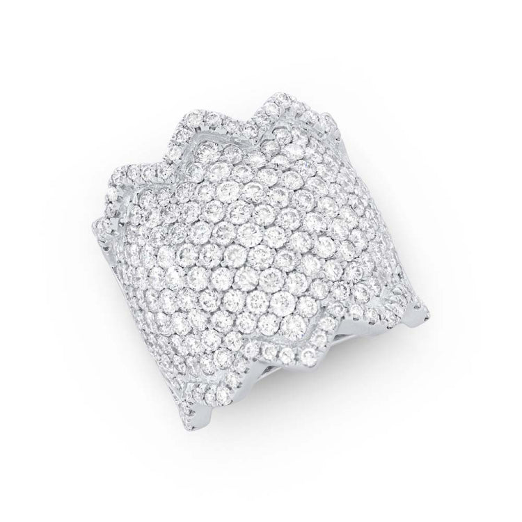 3.91ct 14k White Gold Diamond Pave Lady's Ring