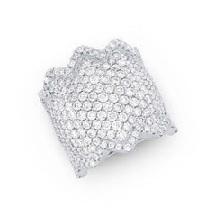 3.91ct 14k White Gold Diamond Pave Lady's Ring