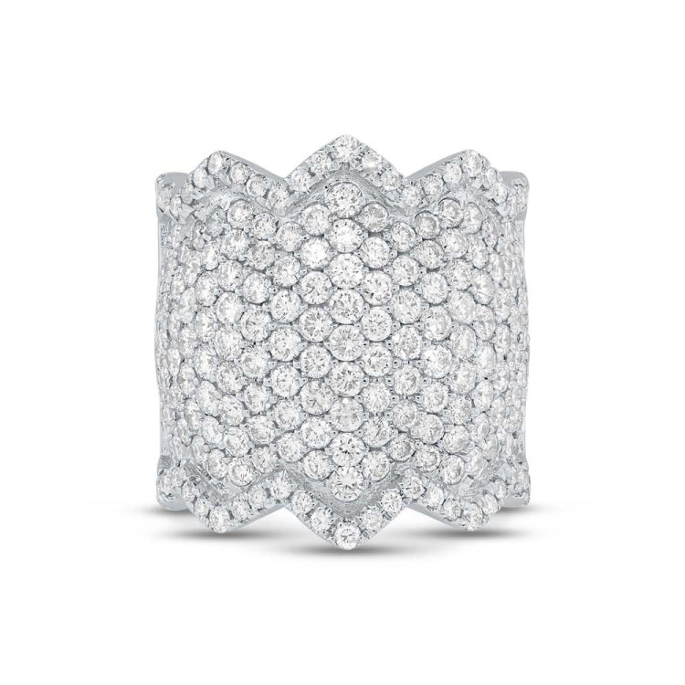 3.91ct 14k White Gold Diamond Pave Lady's Ring