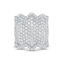3.91ct 14k White Gold Diamond Pave Lady's Ring