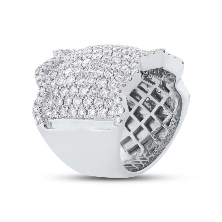 3.91ct 14k White Gold Diamond Pave Lady's Ring