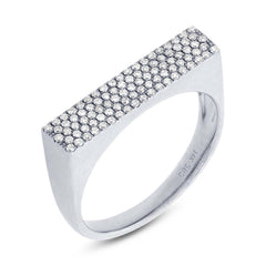 0.30ct 14k White Gold Diamond Pave Lady's Ring Size 10