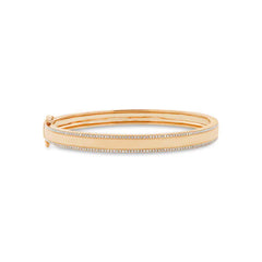 0.52ct 14k Rose Gold Diamond ID Bangle