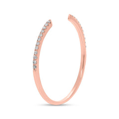 0.07ct 14k Rose Gold Diamond Lady's Ring Size 8