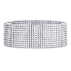 19.75ct 18k White Gold Diamond Bangle