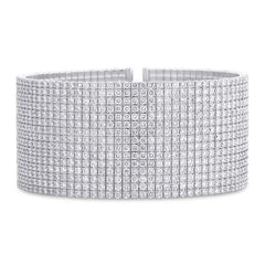 30.83ct 18k White Gold Diamond Bangle