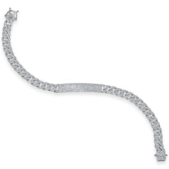 1.97ct 14k White Gold Diamond Pave Chain Bracelet
