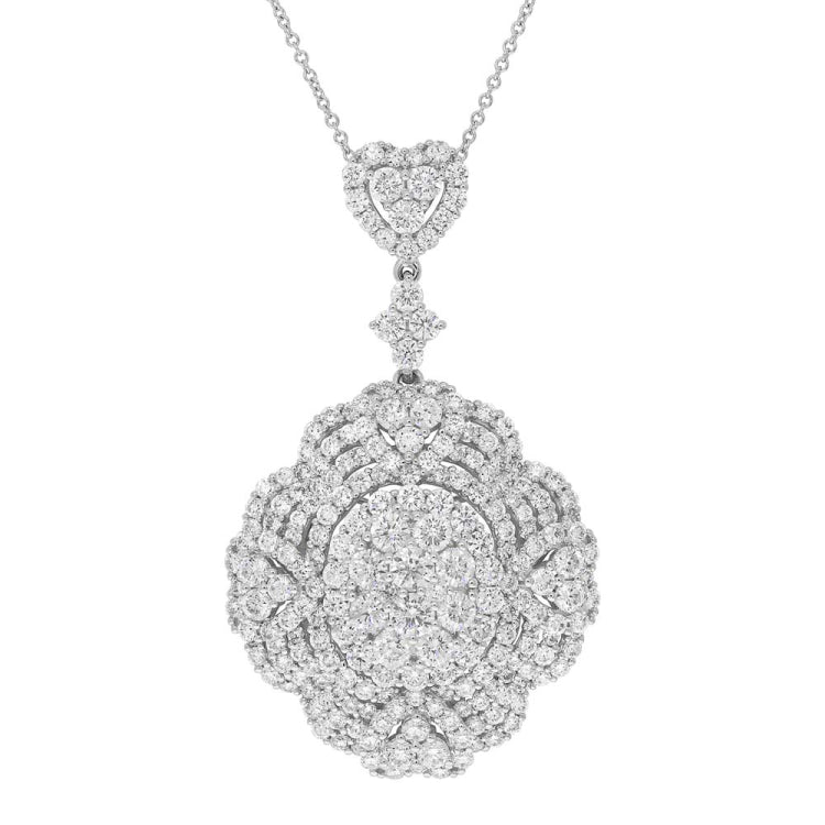 5.36ct 18k White Gold Diamond Lady's Pendant
