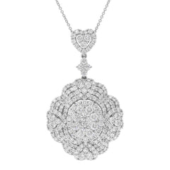 5.36ct 18k White Gold Diamond Lady's Pendant