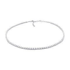 4.39ct 14k White Gold Diamond Tennis Necklace