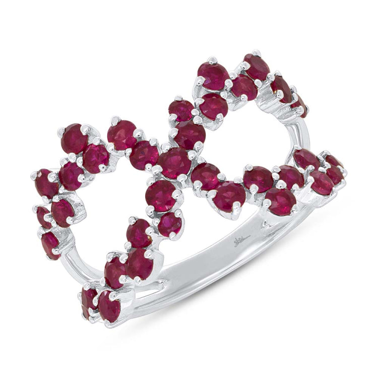 1.75ct 14k White Gold Ruby Lady's Ring