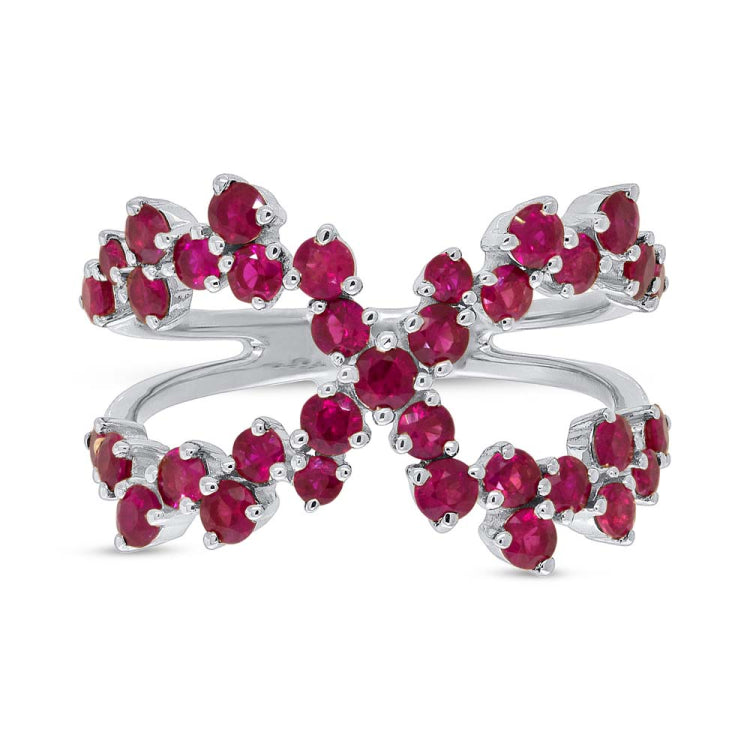 1.75ct 14k White Gold Ruby Lady's Ring
