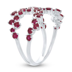 1.75ct 14k White Gold Ruby Lady's Ring